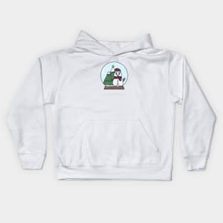 Snow Lady and Christmas Trees Kids Hoodie